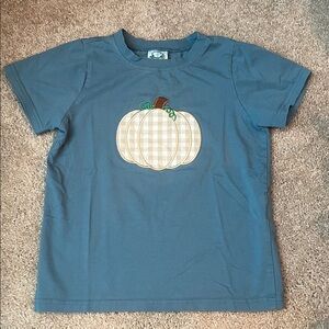 Blue appliqué Pumpkin Kids T-Shirt